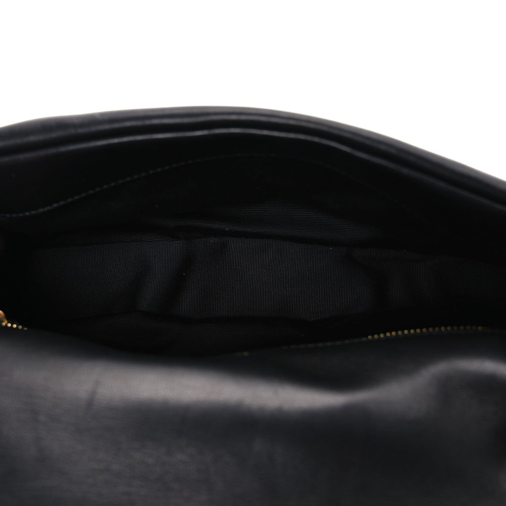 Plunged Lambskin Calypso Black