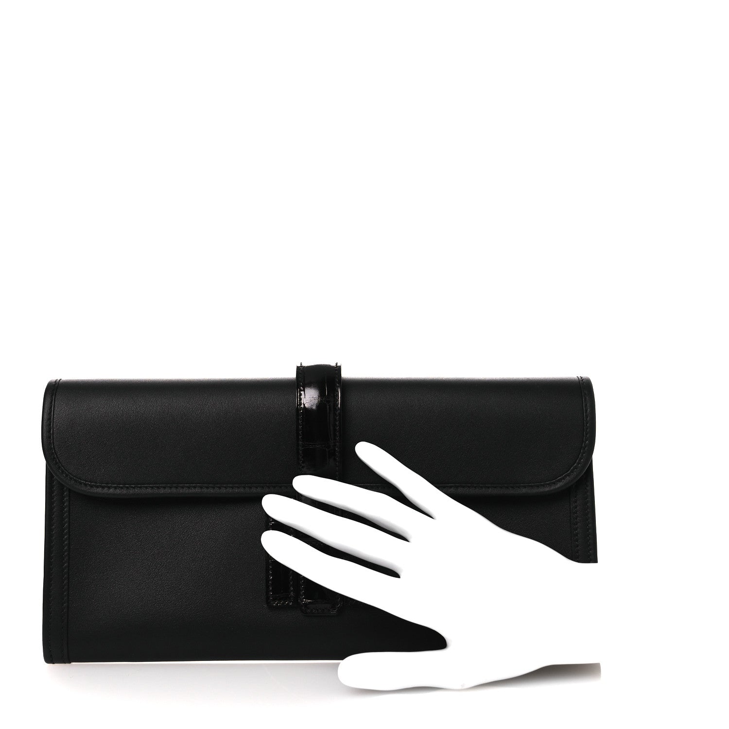 Swift Shiny Alligator Jige Elan 29 Touch Clutch Black