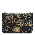Calfskin Quilted Graffiti Pyramid Wallet On Chain WOC Black