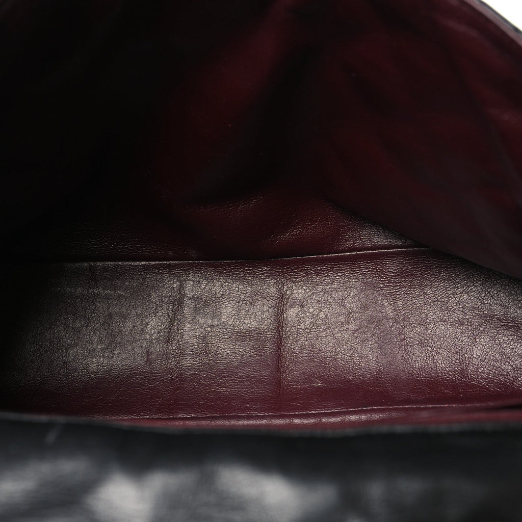 Lambskin Quilted Jumbo Single Flap Black