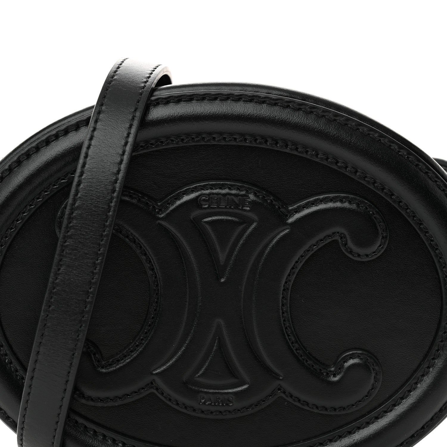 Smooth Calfskin Cuir Triomphe Oval Bag Black