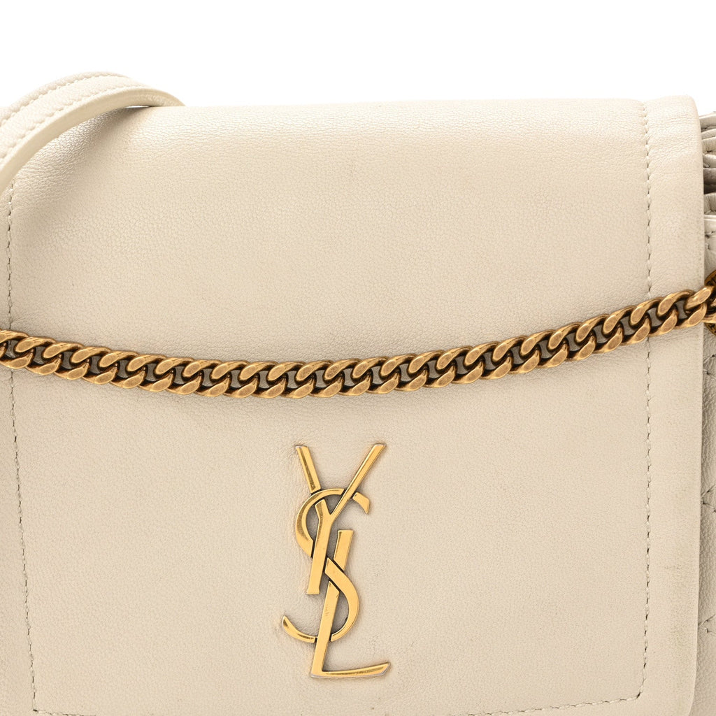 Lambskin Quilted Monogram Mini Nolita Crema Soft