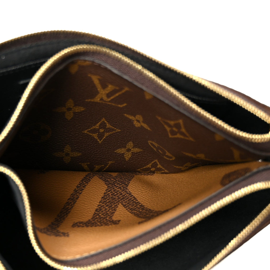 Reverse Monogram Giant Double Zip Pochette