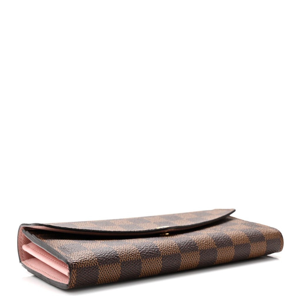 Damier Ebene Sarah Wallet NM Rose Ballerine