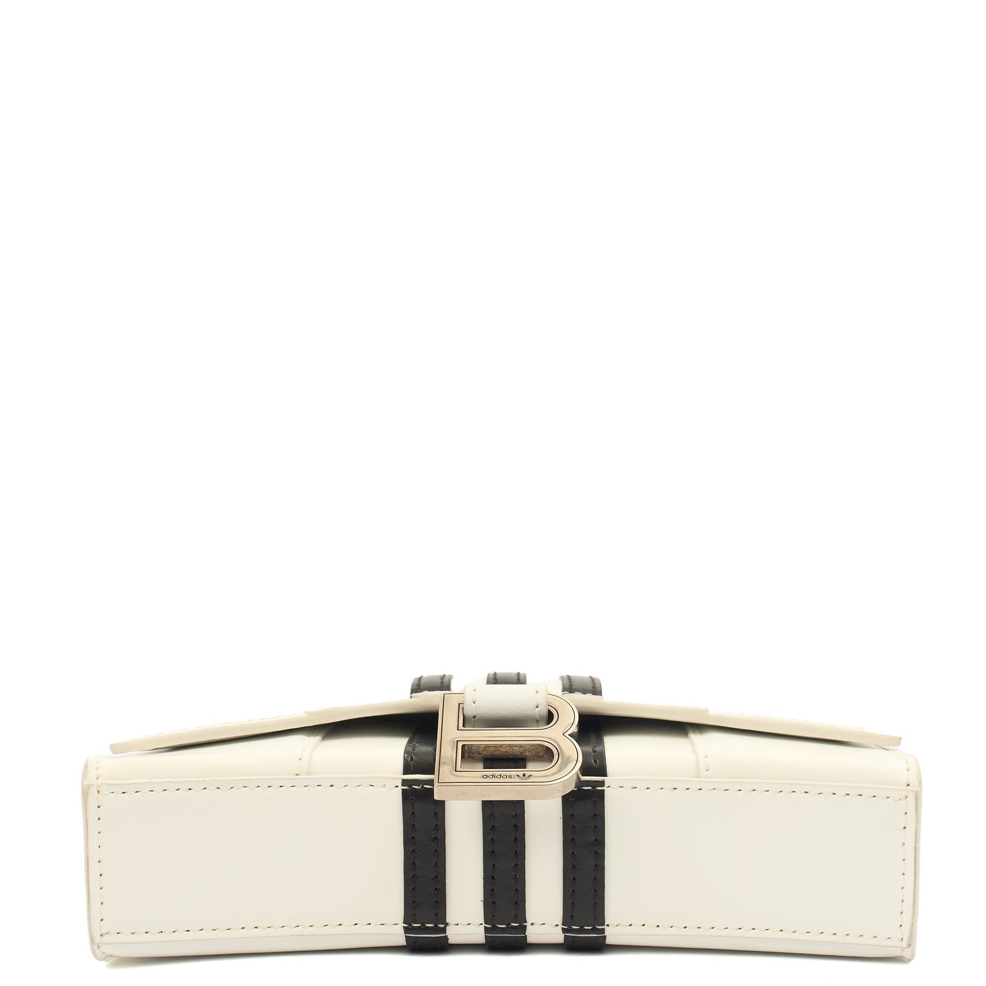 Balenciaga Cross Body Hourglass Wallet on Chain in White, Leather