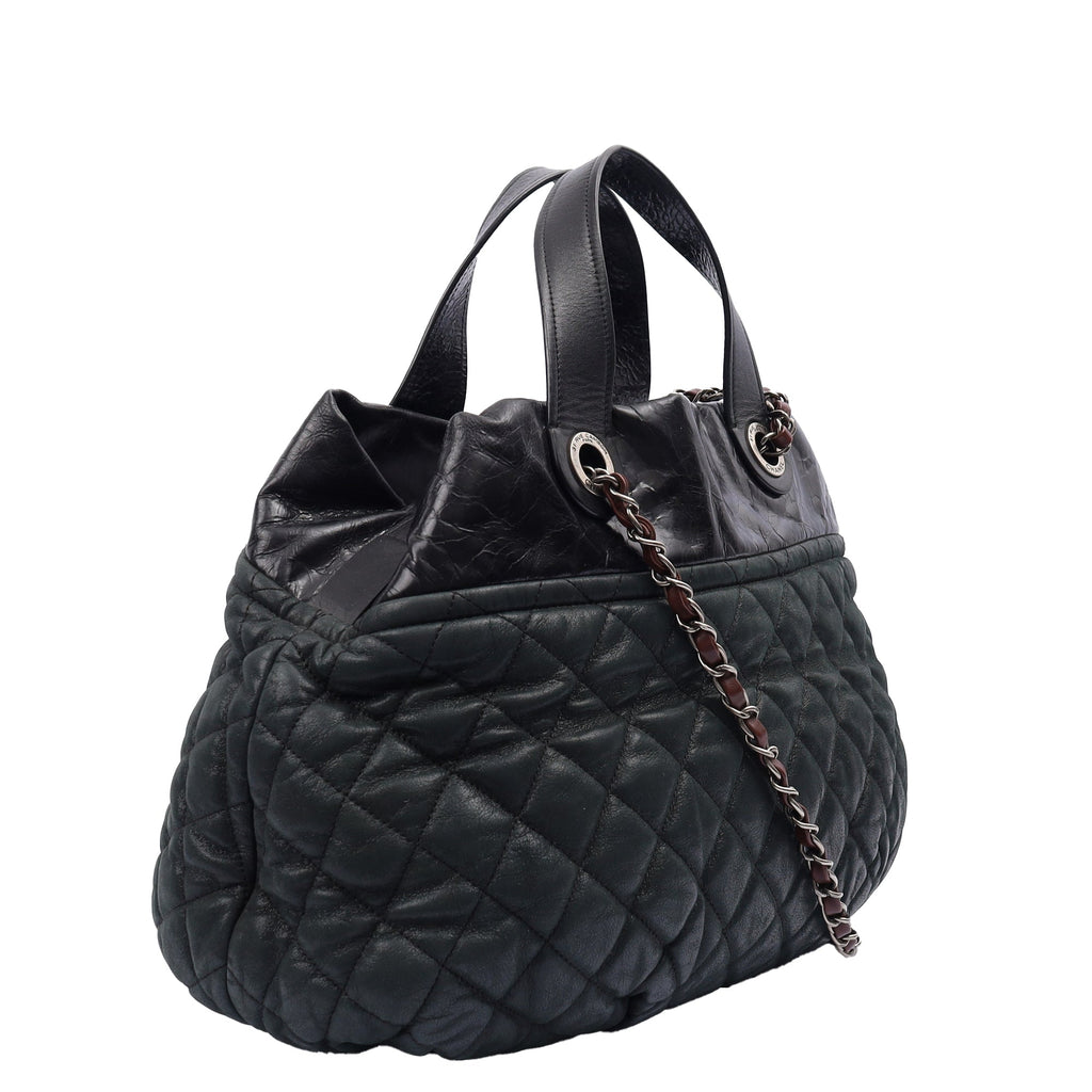 Chanel Shoulder Bag Bubble Tote in Green, Nubuck