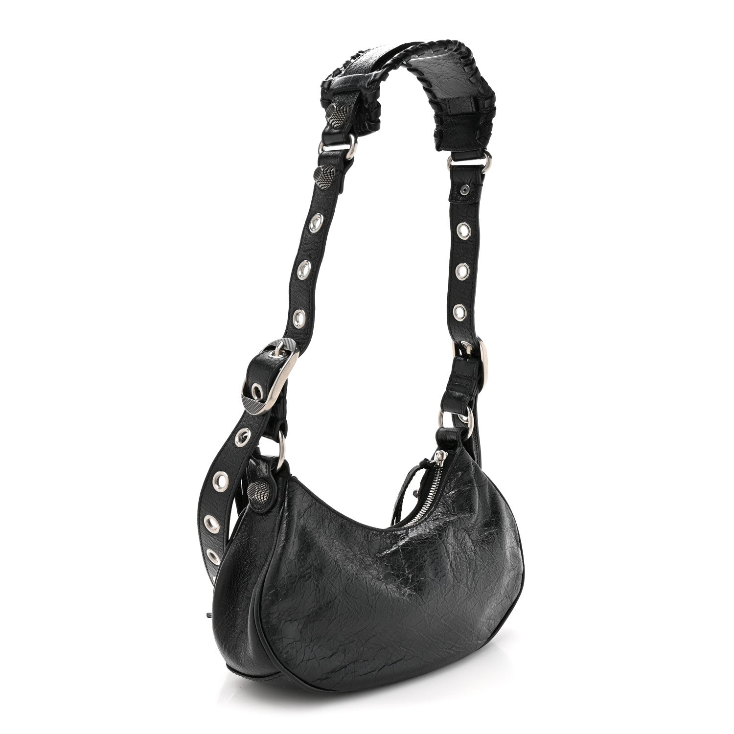 Agneau Arena Lunar New Year Graffiti Logo Le Cagole Shoulder Bag XS Black