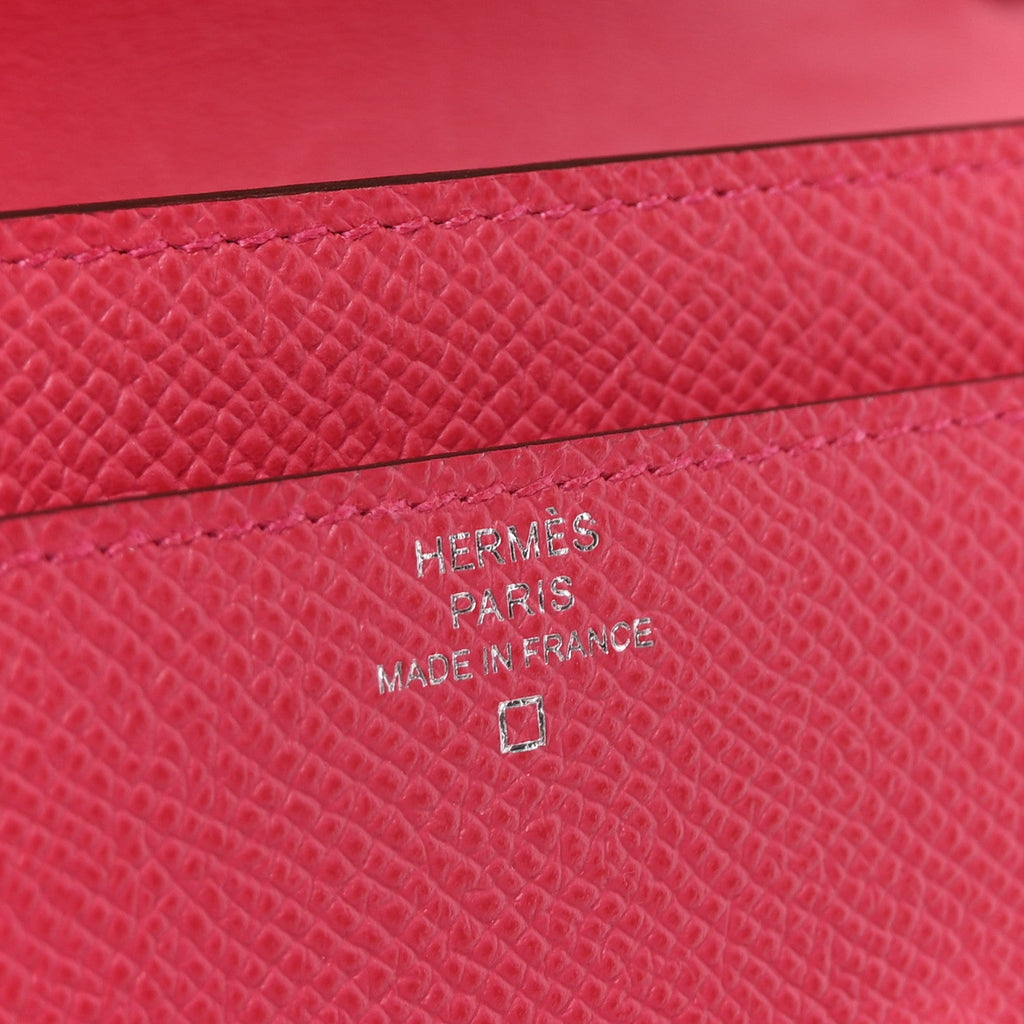 Epsom Alligator Lizard Constance Wallet To Go Rose Extreme