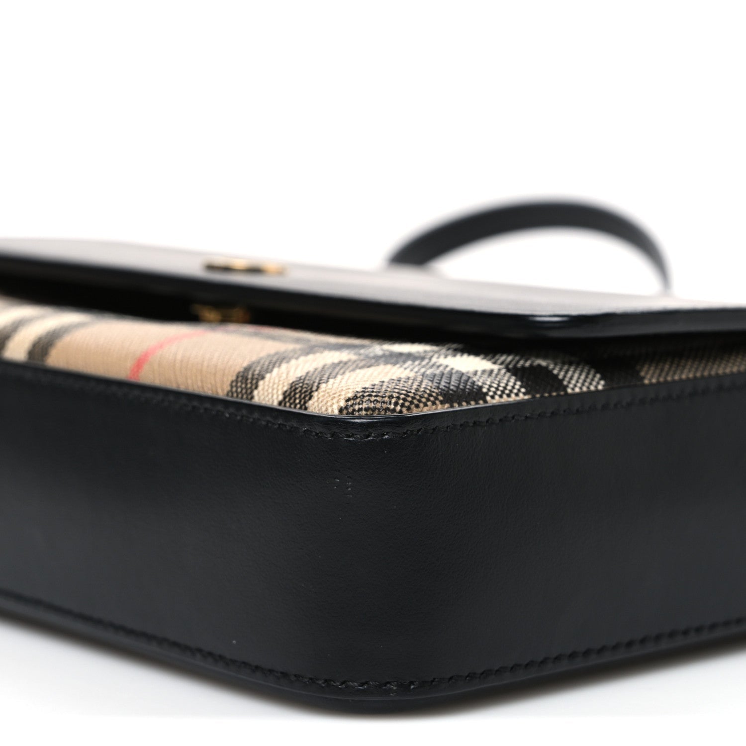 Calfskin Mini Vintage Check Note Bag Black