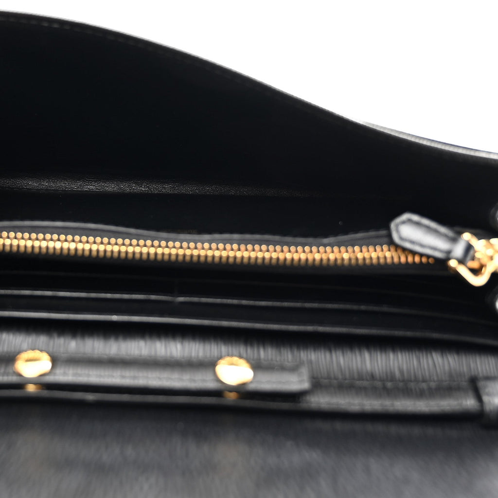 Vitello Move Metal Oro Chain Wallet Black