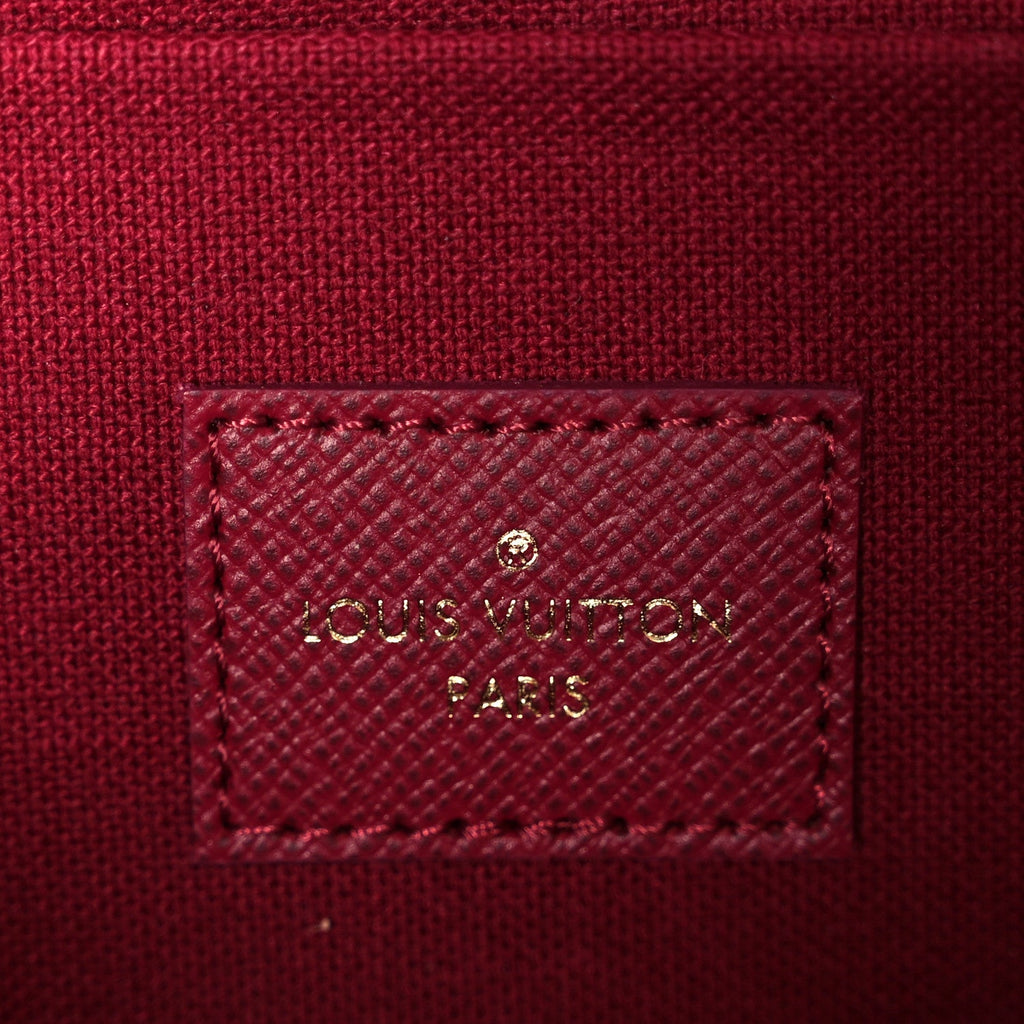 Monogram Pochette Felicie Chain Wallet Fuchsia