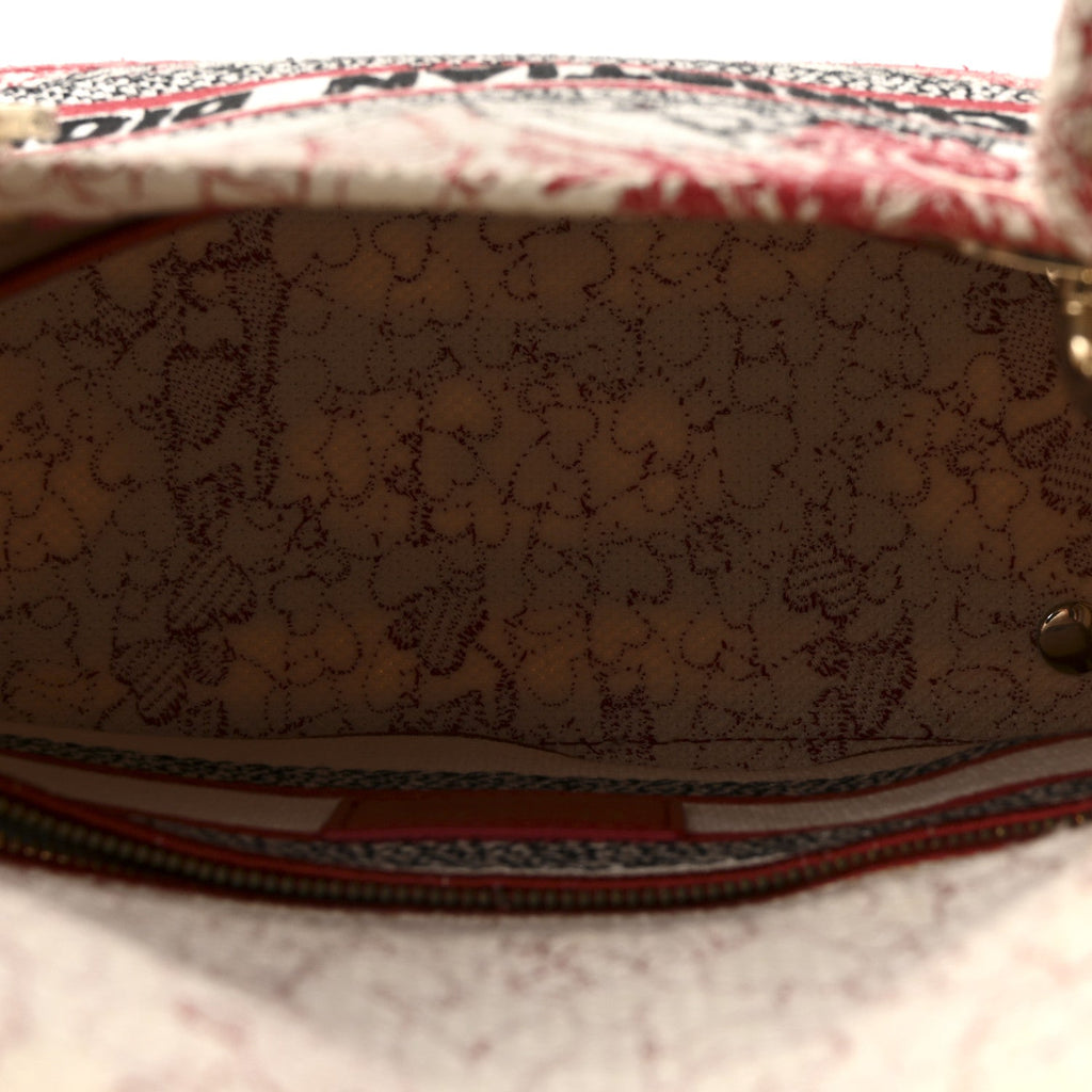 Canvas Embroidered Medium Dioramour D-Royaume Lady D-Lite Red Multicolor