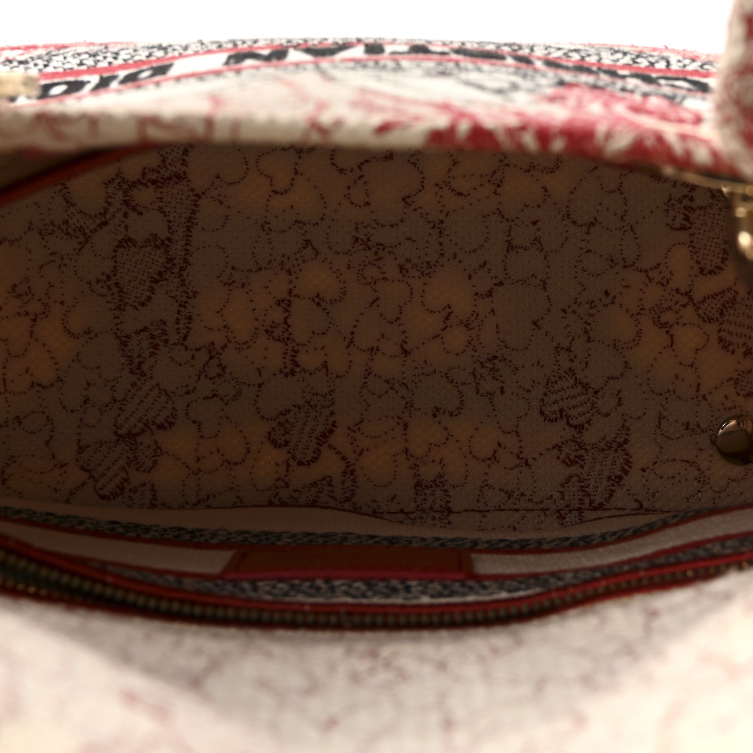 Canvas Embroidered Medium Dioramour D-Royaume Lady D-Lite Red Multicolor