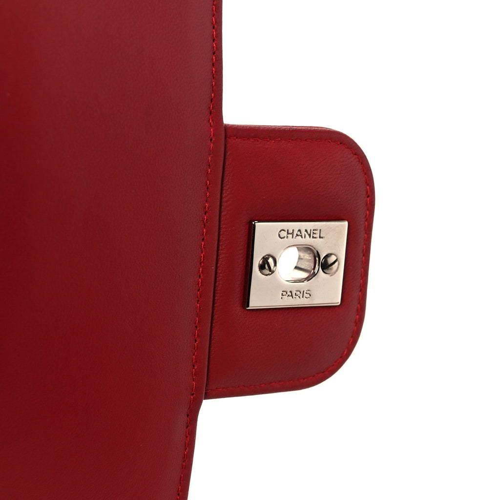 Lambskin Medium Coco Rider Flap Red