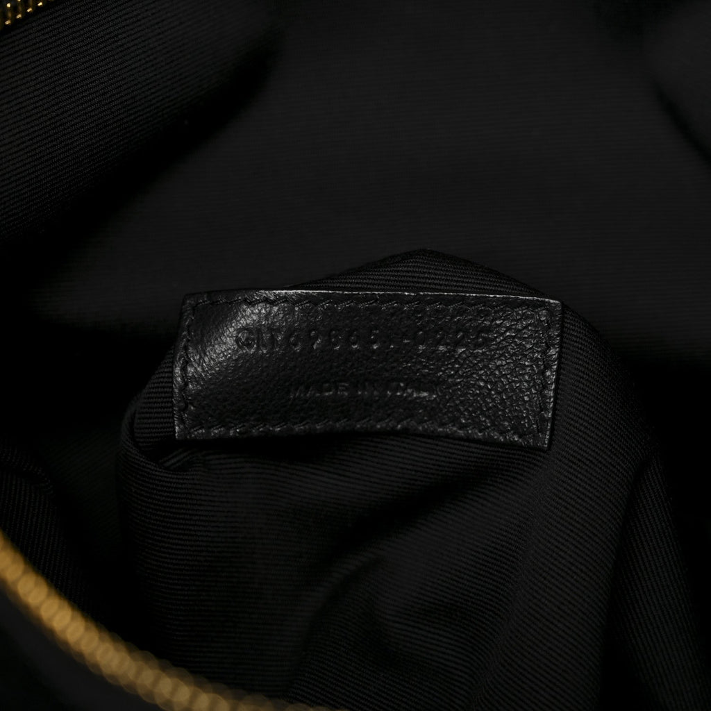 Lambskin Quilted Maxi Icare Shopping Tote Black