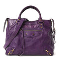 Agneau Classic Gold Hardware Velo Dark Violet