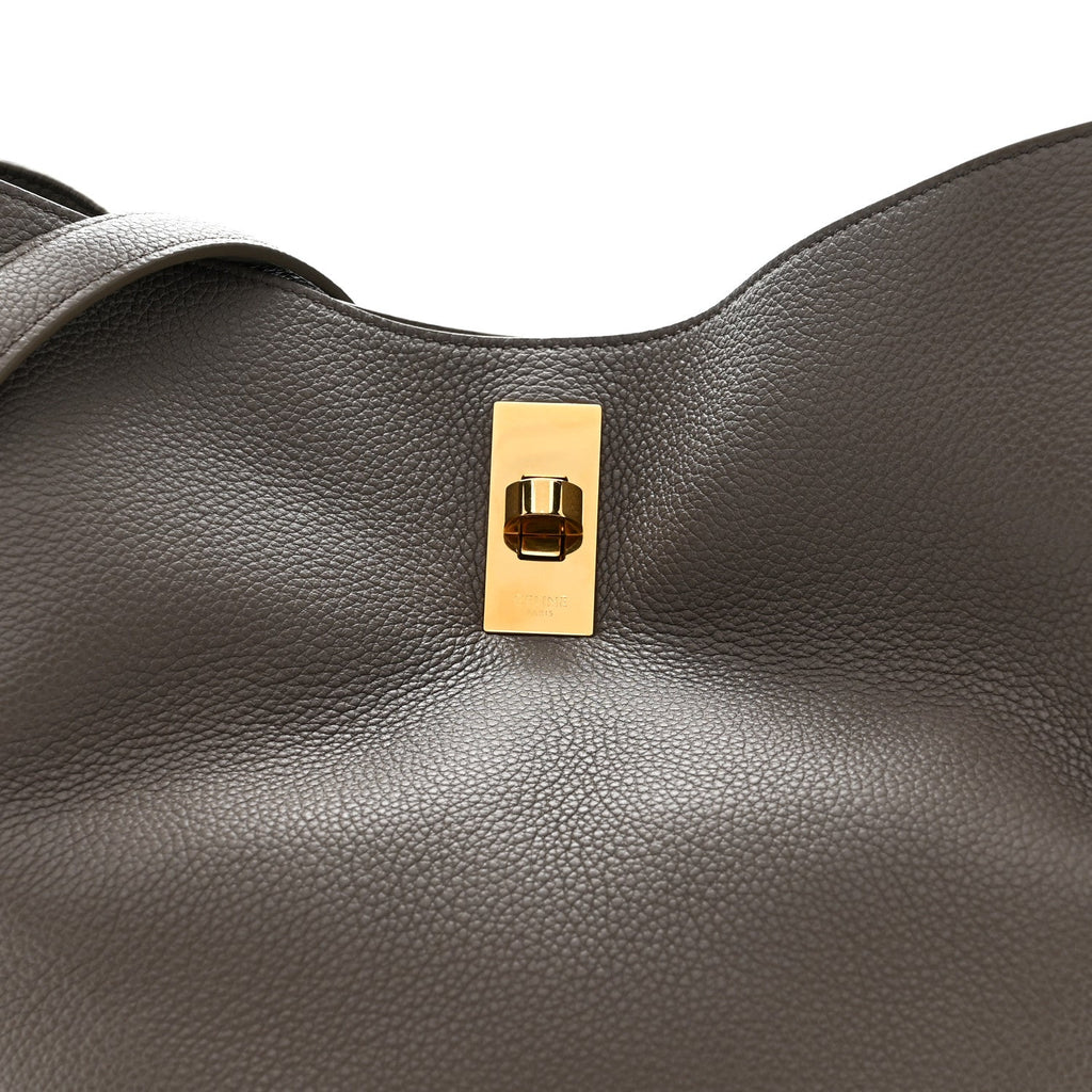 Supple Grained Calfskin Bucket 16 Bag Pebble