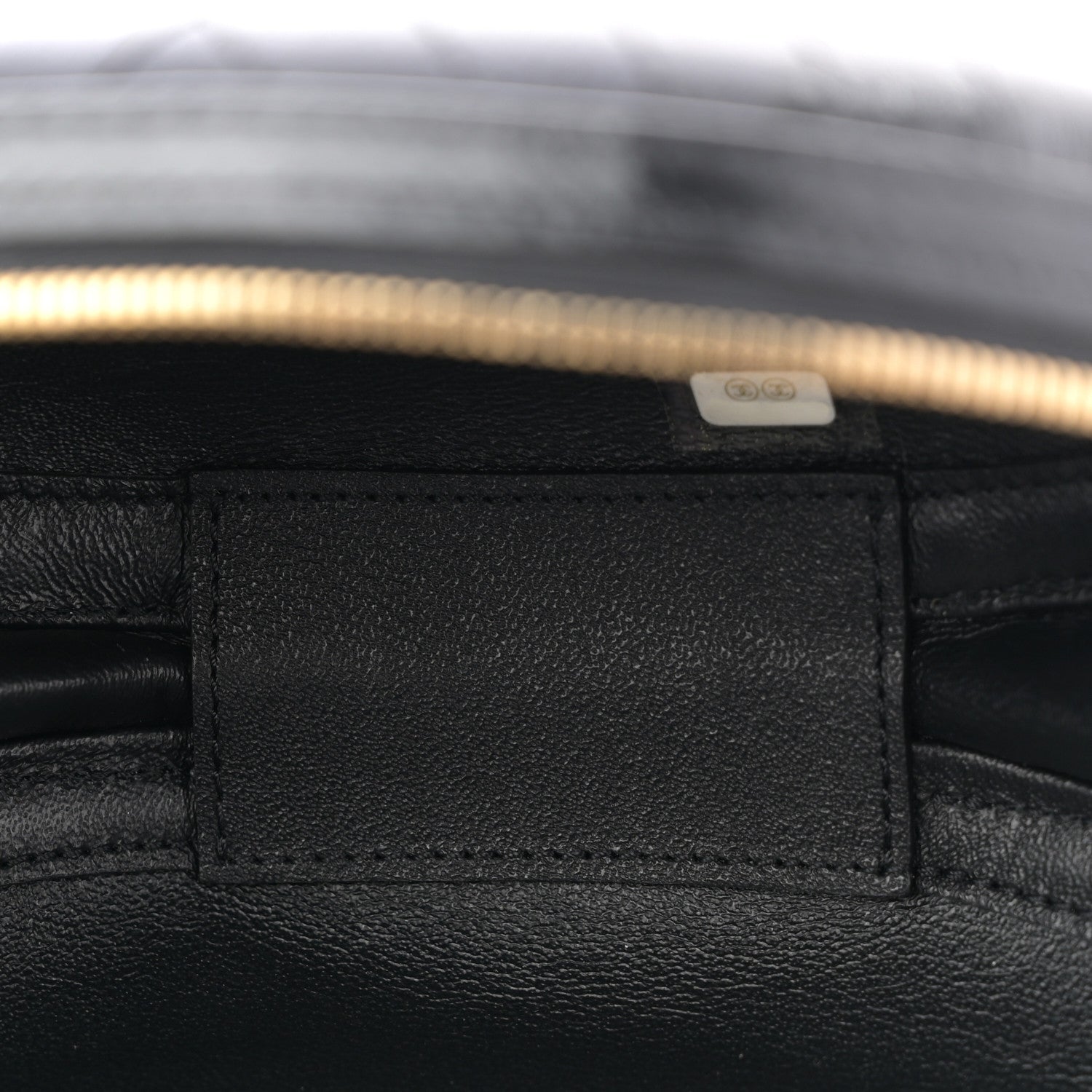 Lambskin Embroidered Chevron Quilted La Pausa Tassel Clutch Black