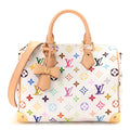 LV X TM Monogram Multicolor Speedy Bandouliere 25 White