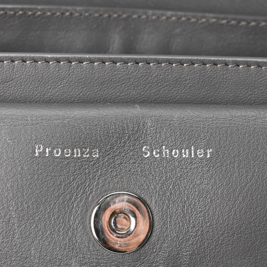 Calfskin Mini PS11 Classic Shoulder Bag Heather Grey