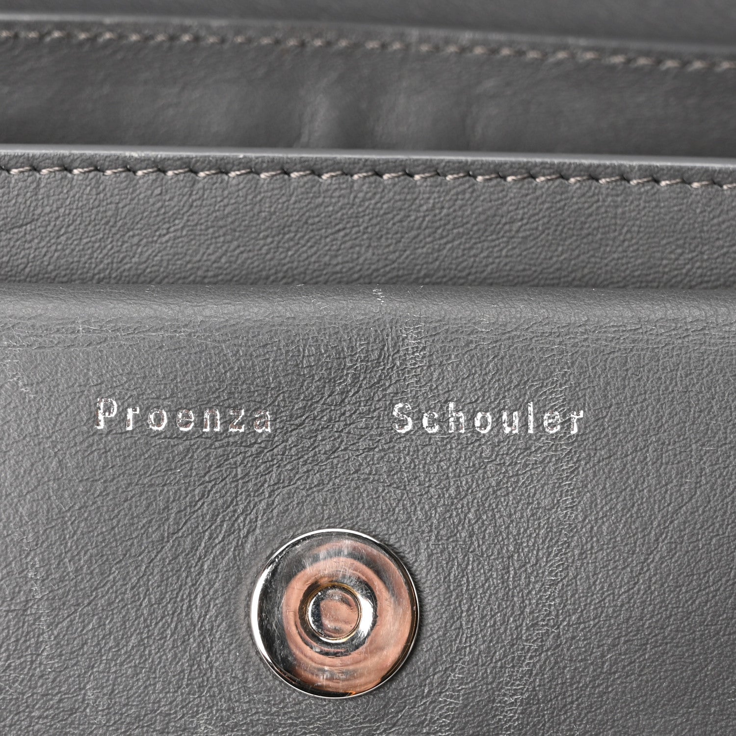 Calfskin Mini PS11 Classic Shoulder Bag Heather Grey