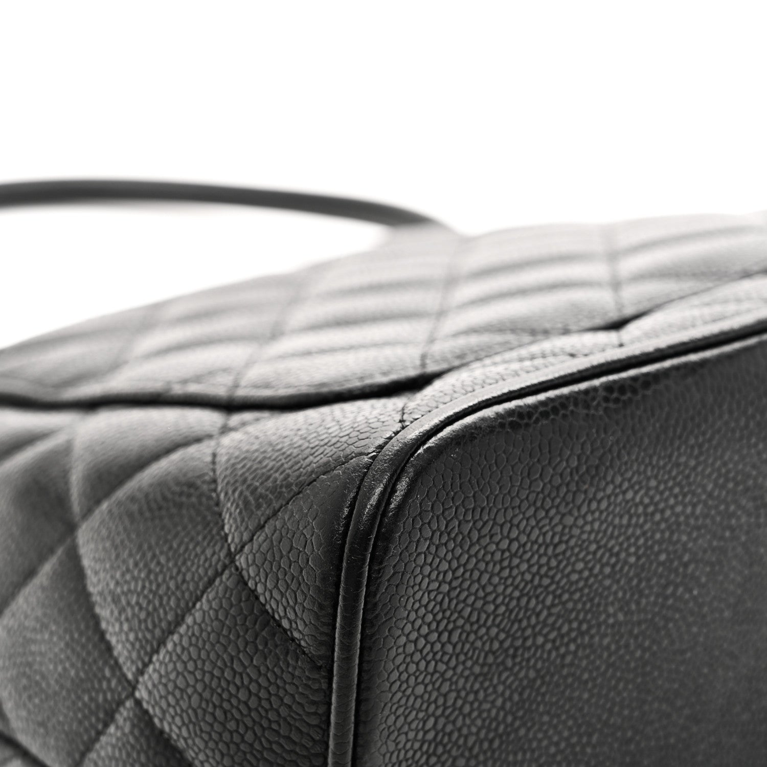 Caviar Quilted Medallion Tote Black