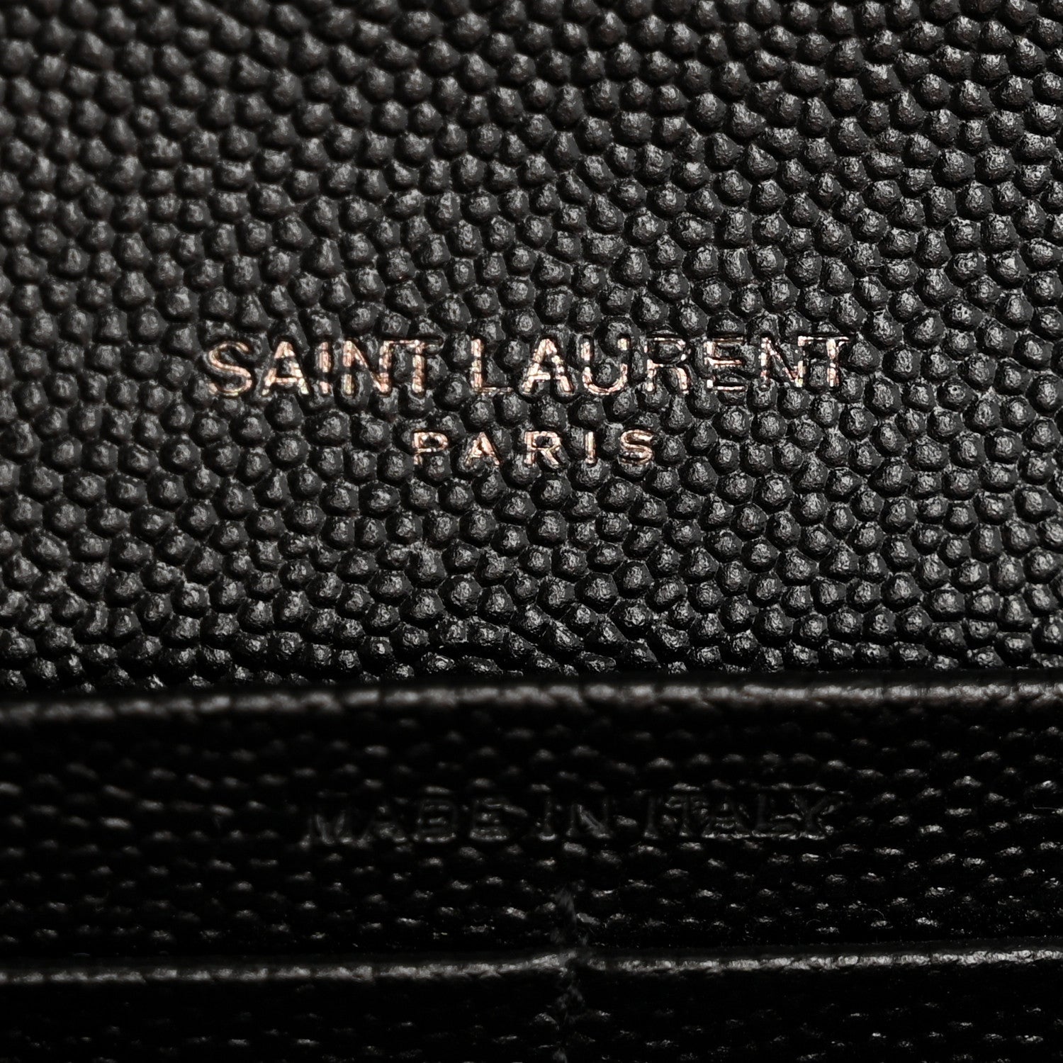 Grain De Poudre Matelasse Chevron Monogram Flap Wallet Black