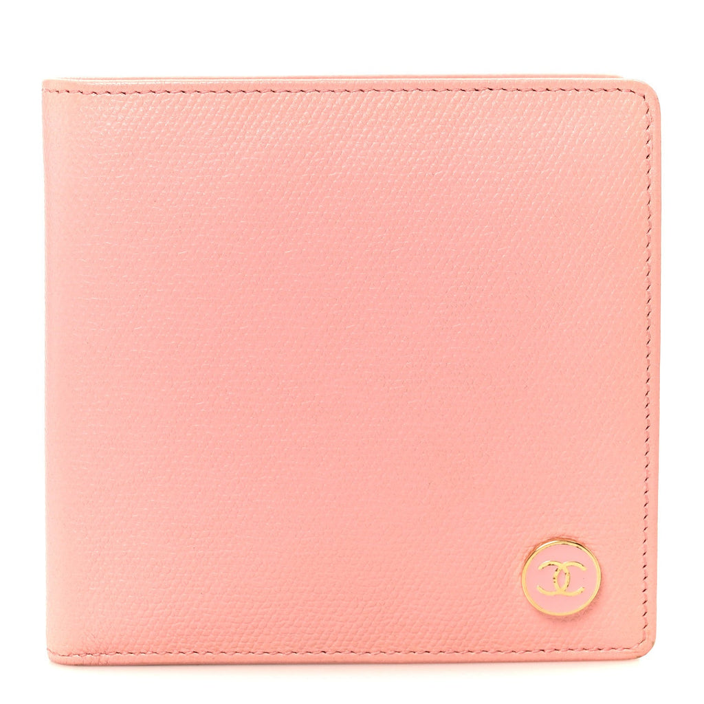 Caviar CC Button Bi-Fold Wallet Pink