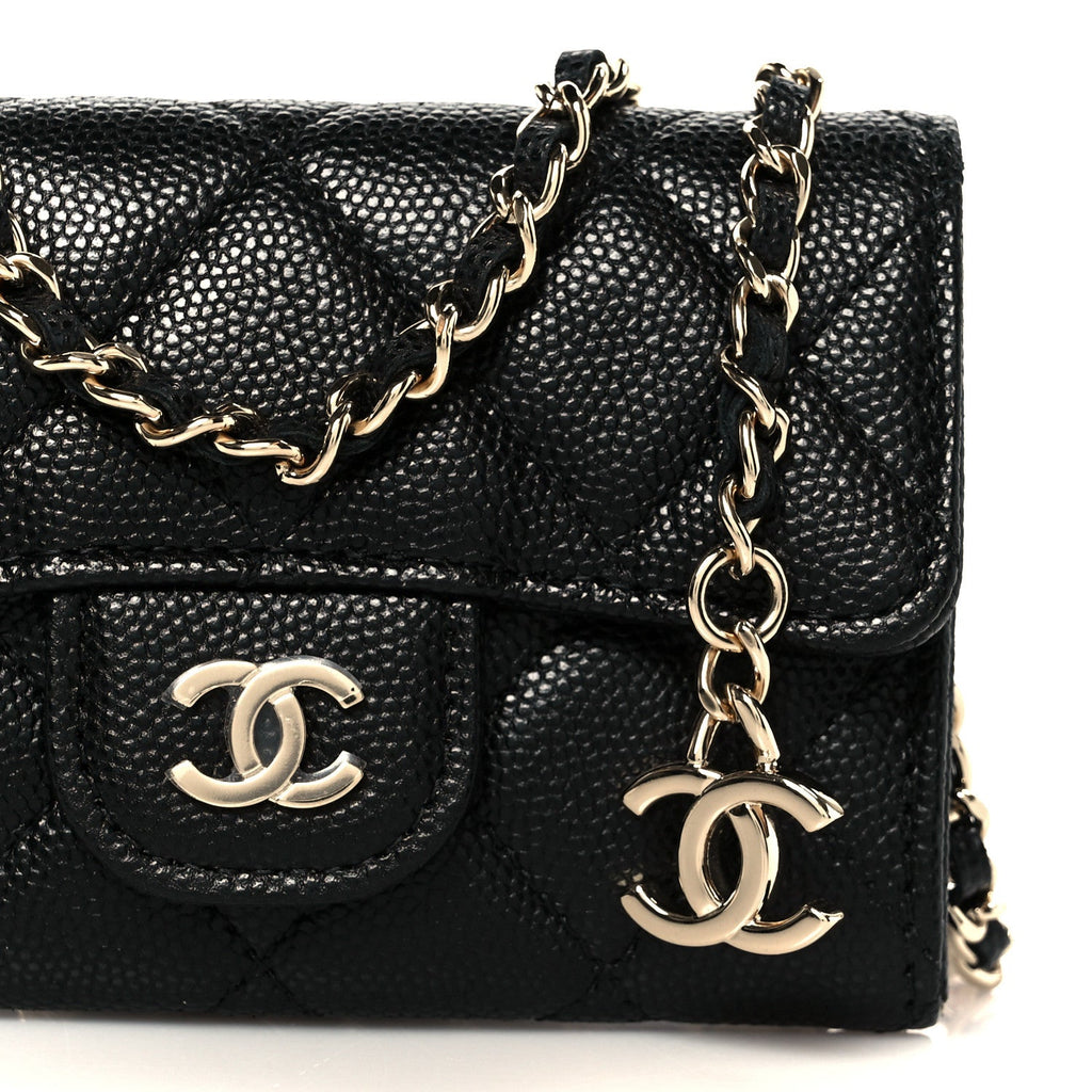 Caviar Quilted Belt Bag Black