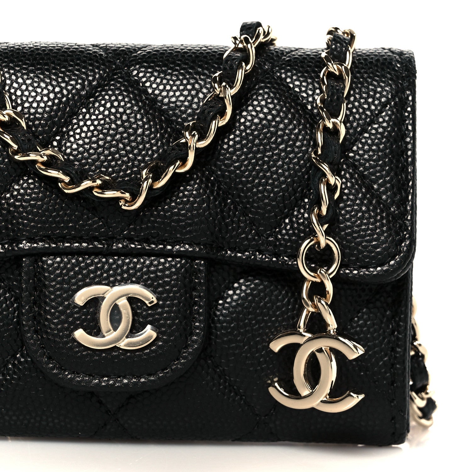 Caviar Quilted Belt Bag Black
