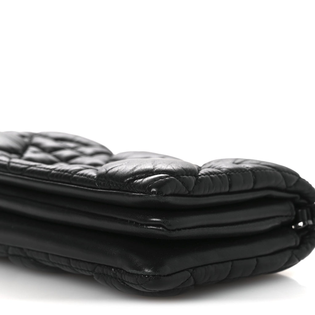 Calfskin Macrocannage Mini Caro Bag Black