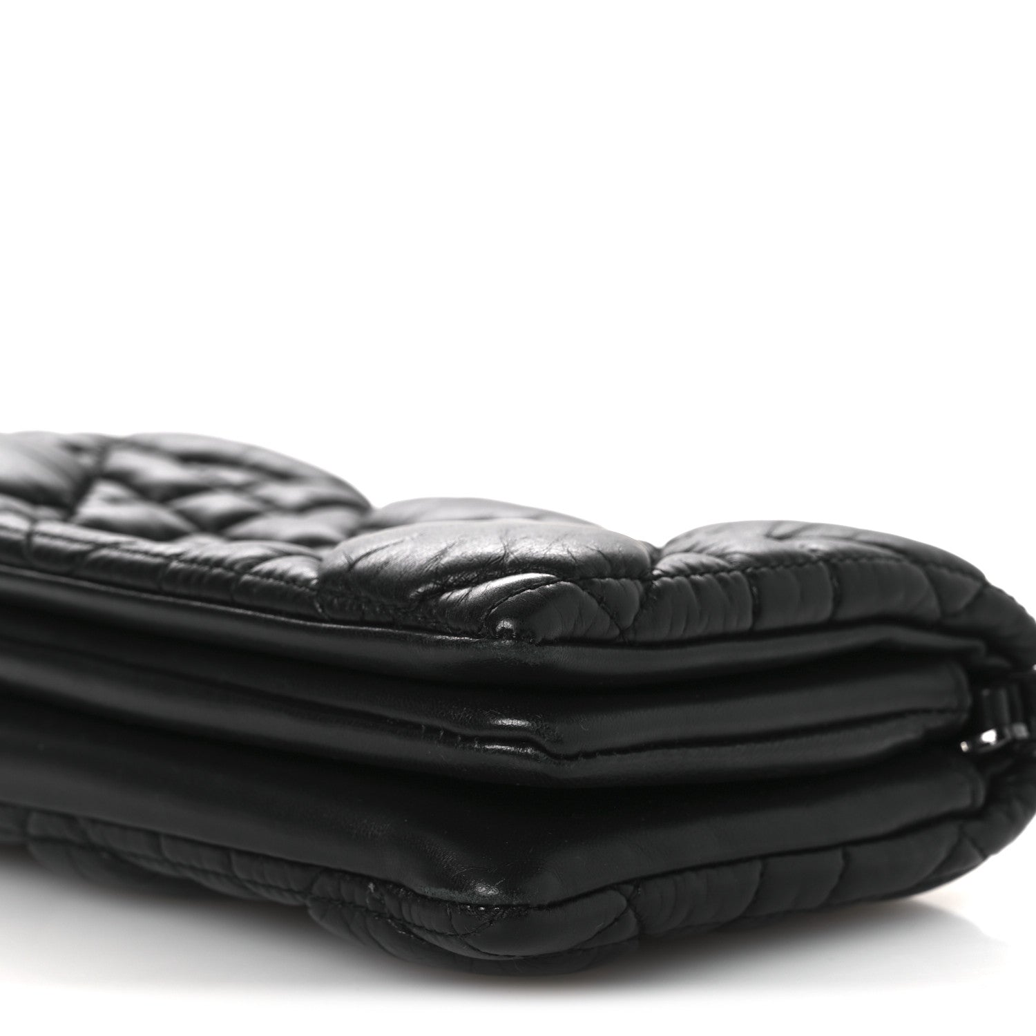 Calfskin Macrocannage Mini Caro Bag Black