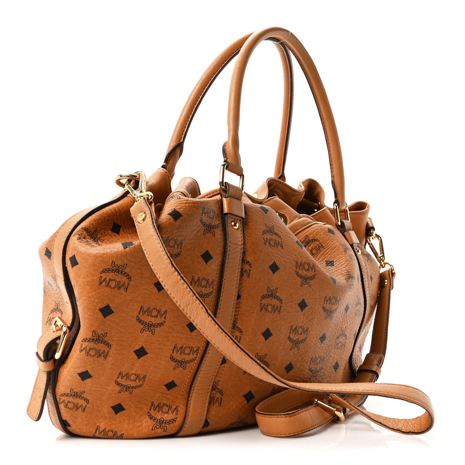 Visetos Drawstring Shopper Cognac