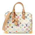 LV X TM Monogram Multicolor Speedy Bandouliere 25 White