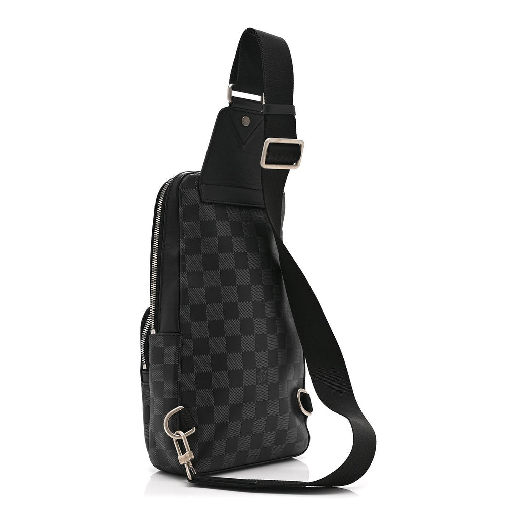 Damier Graphite Avenue Sling Bag Onyx Silver