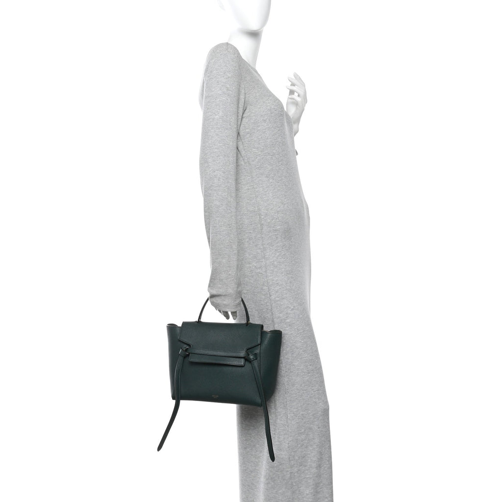 Grained Calfskin Micro Belt Bag Amazone