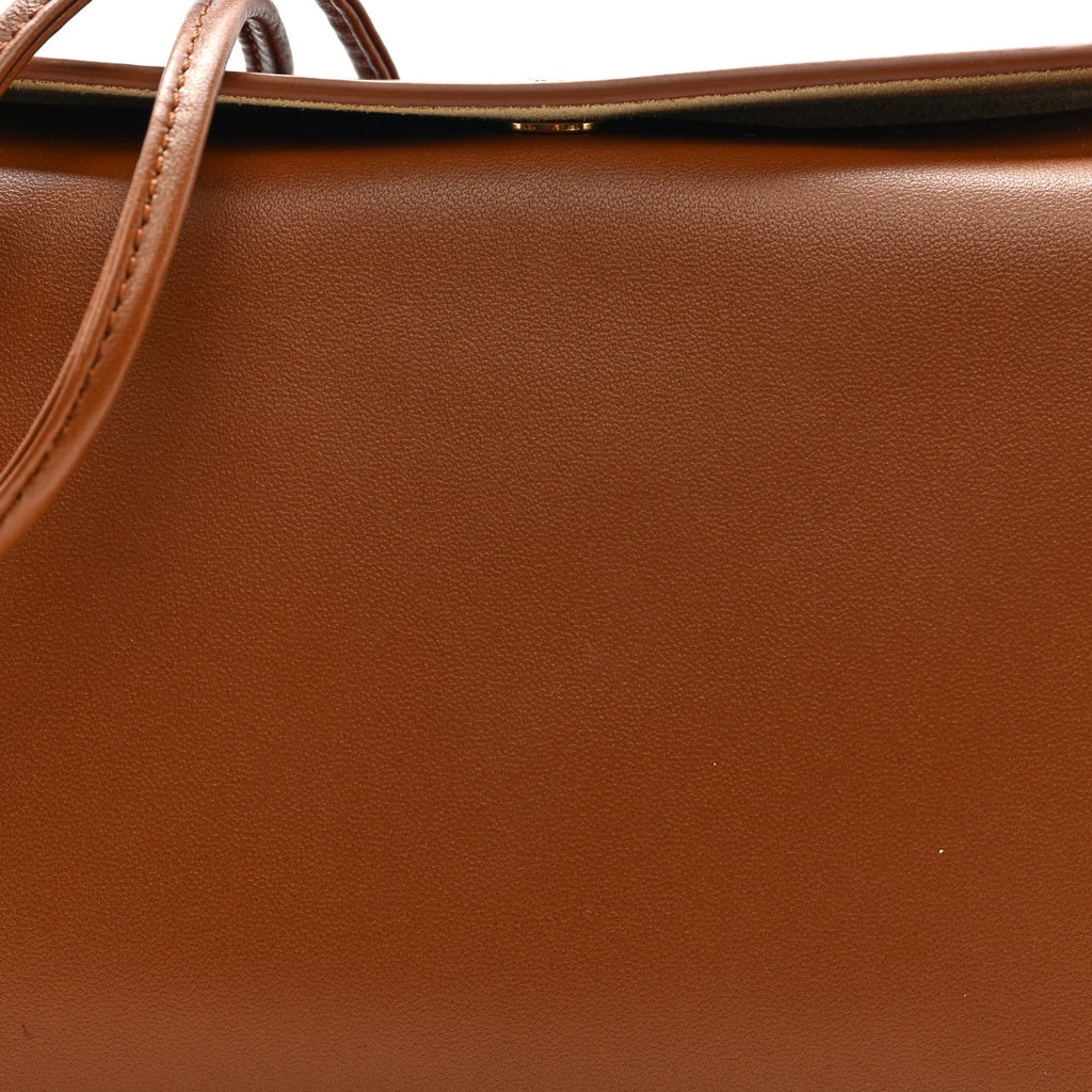 Smooth Lambskin Trio Crossbody Flap Bag Soft Tan