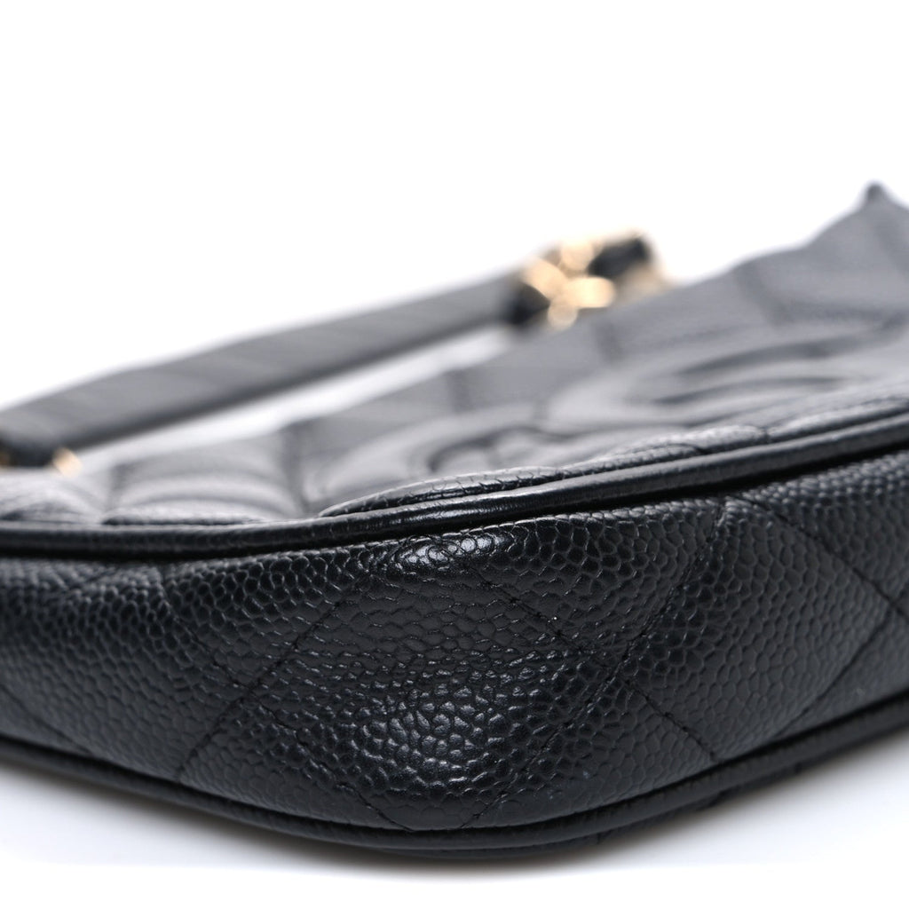 Caviar Quilted Timeless CC Shoulder Bag Black