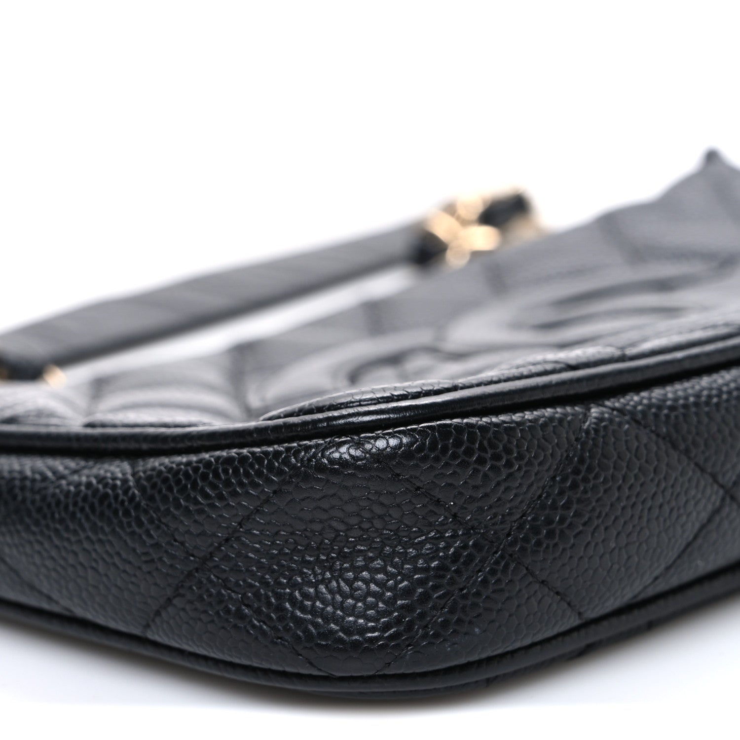 Caviar Quilted Timeless CC Shoulder Bag Black