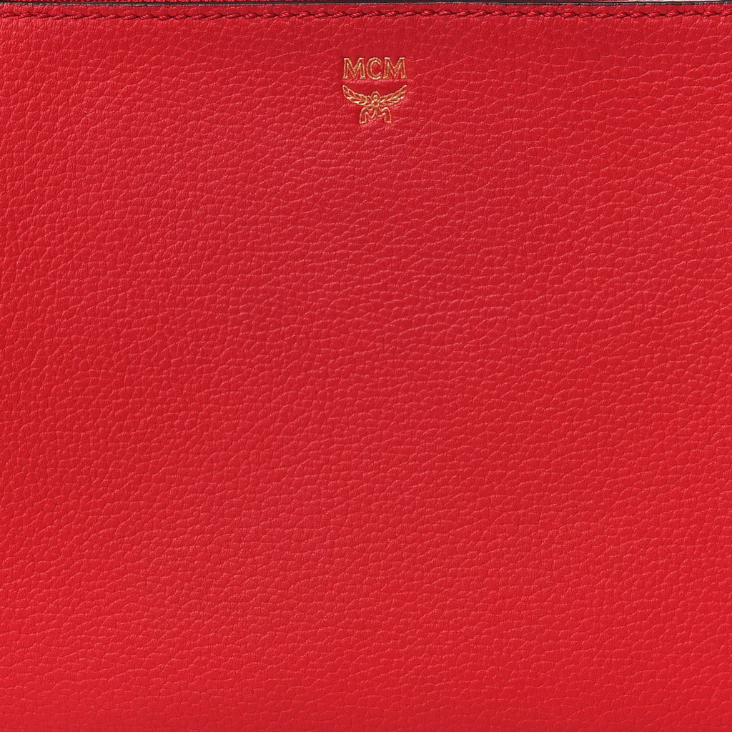 Grained Calfskin Milla Double Crossbody Bag Ruby Red