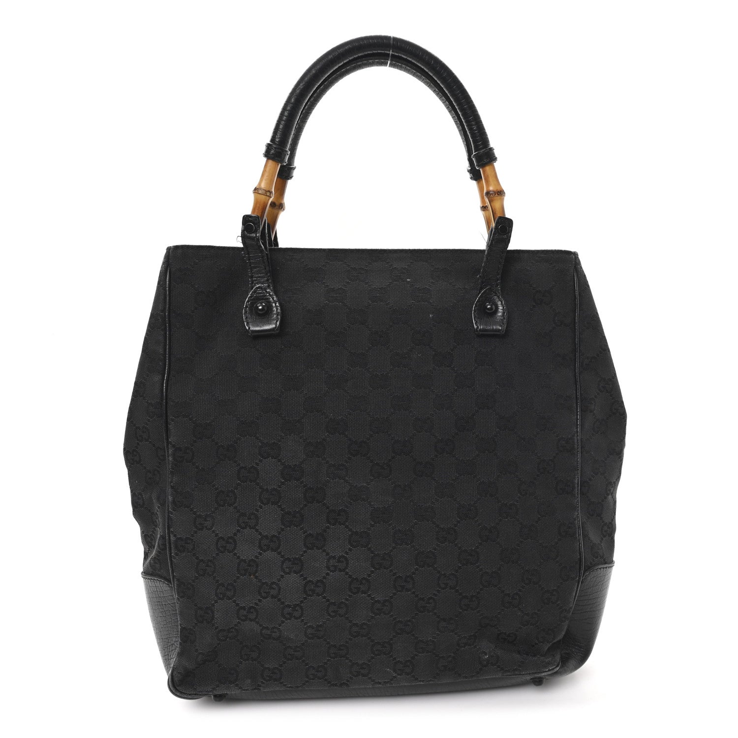 Monogram Bamboo Handle Bag Black