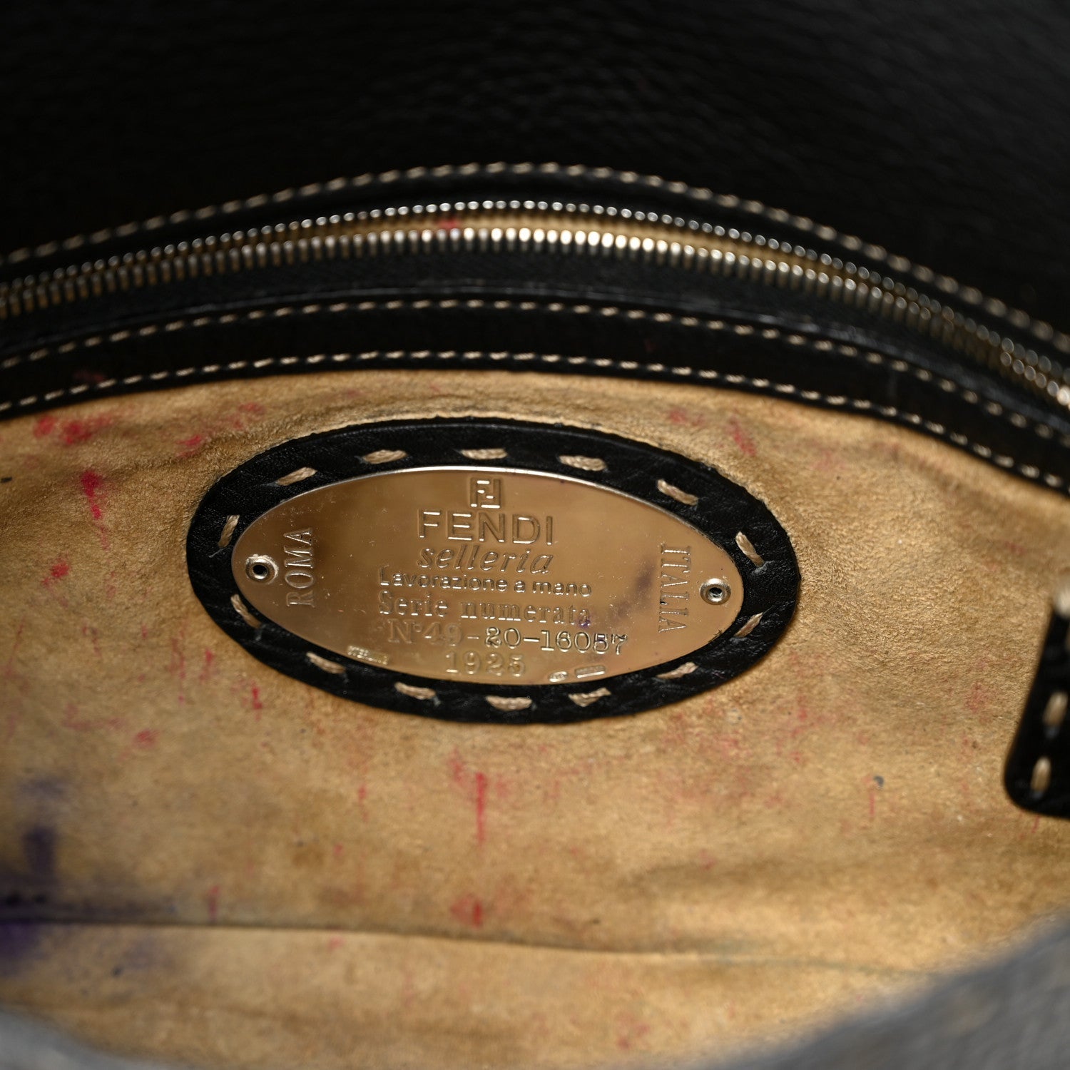 Calfskin Romano Selleria Baguette Black