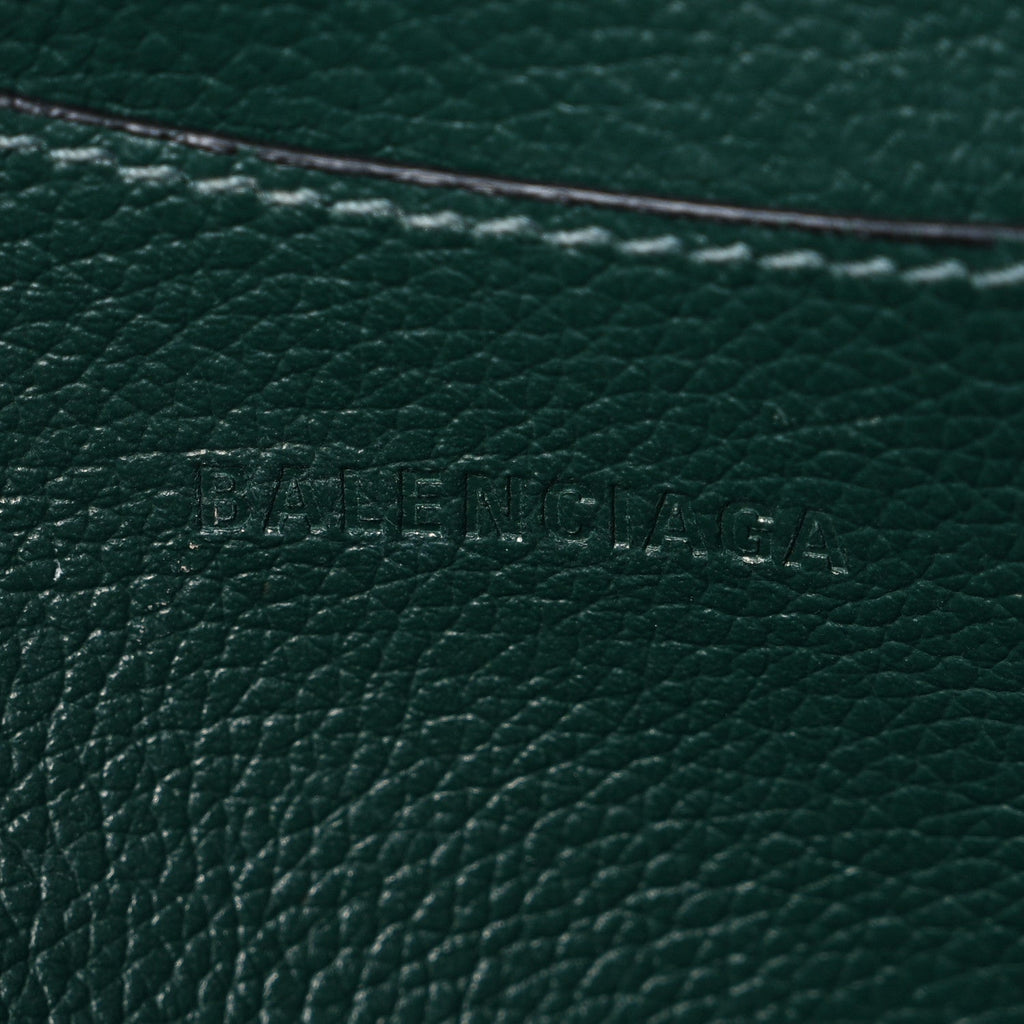 Grained Calfskin Neo Classic Matte Black Hardware S City Forest Green