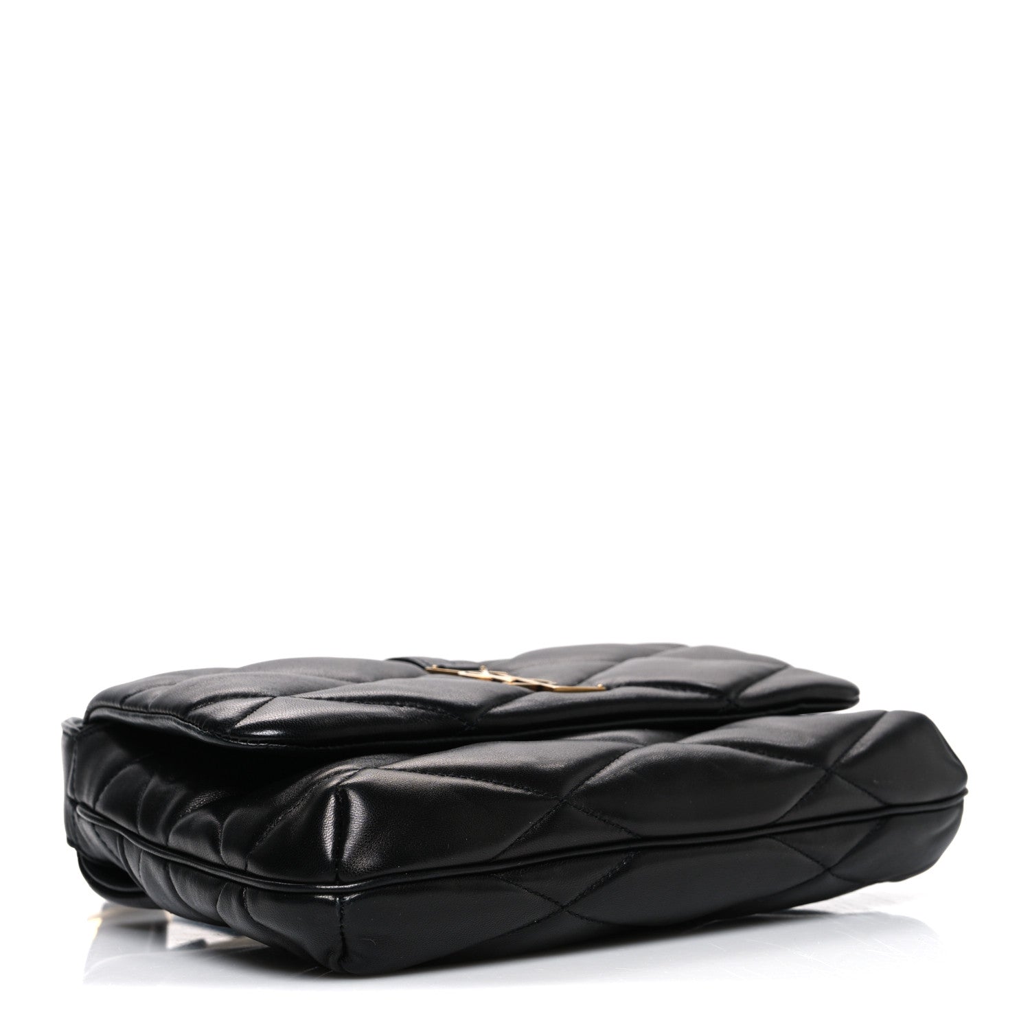 Lambskin Quilted Le 57 Diamond Shoulder Bag Black