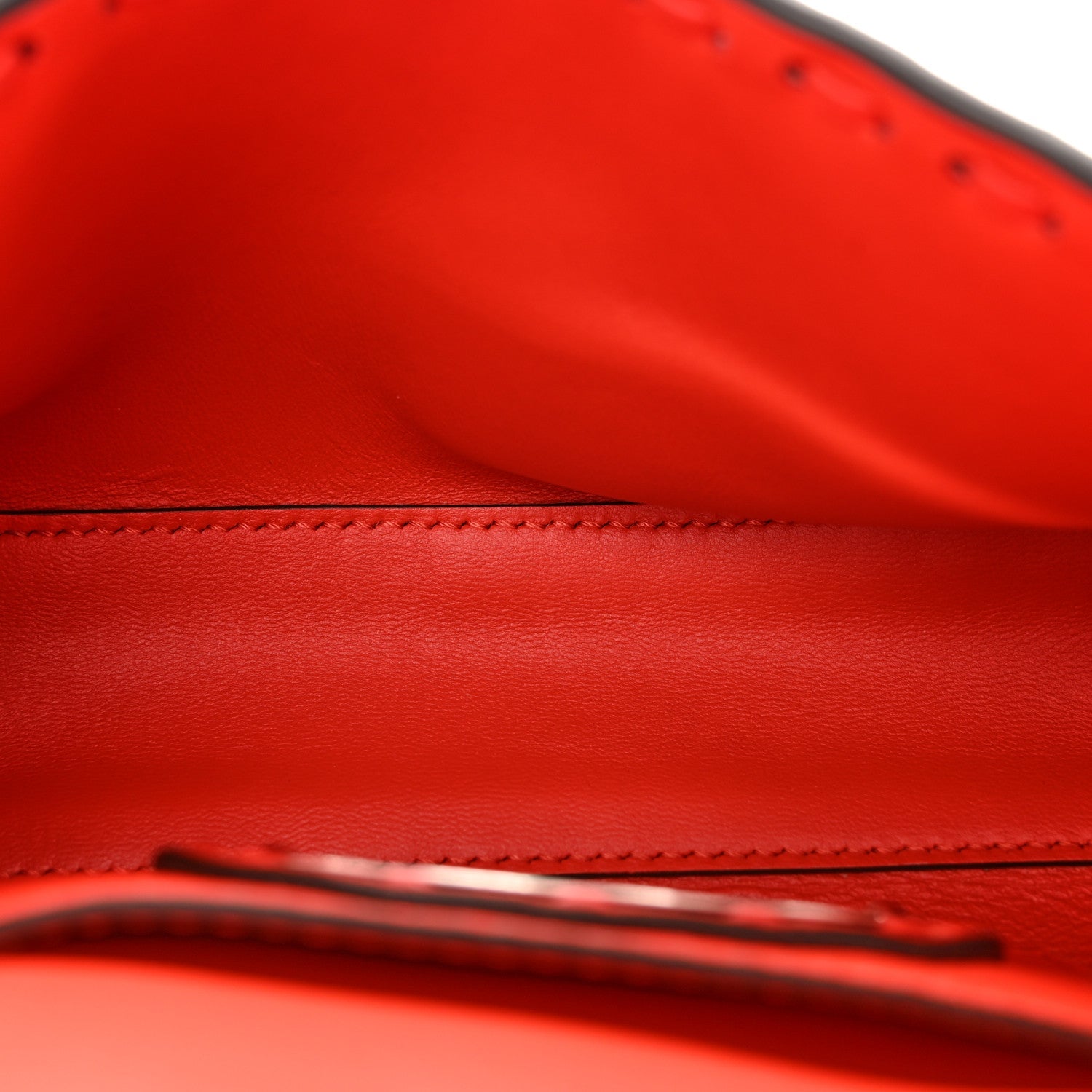 Cuoio Roma Sellerissima Nappa Sintetica Tape Stitch Mini Baguette Lava