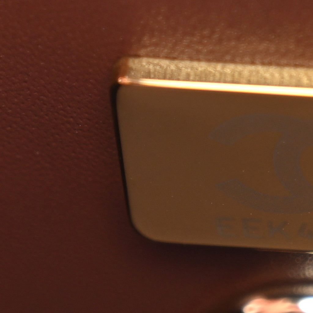 Caviar Quilted Extra Mini Coco Handle Flap Dark Brown