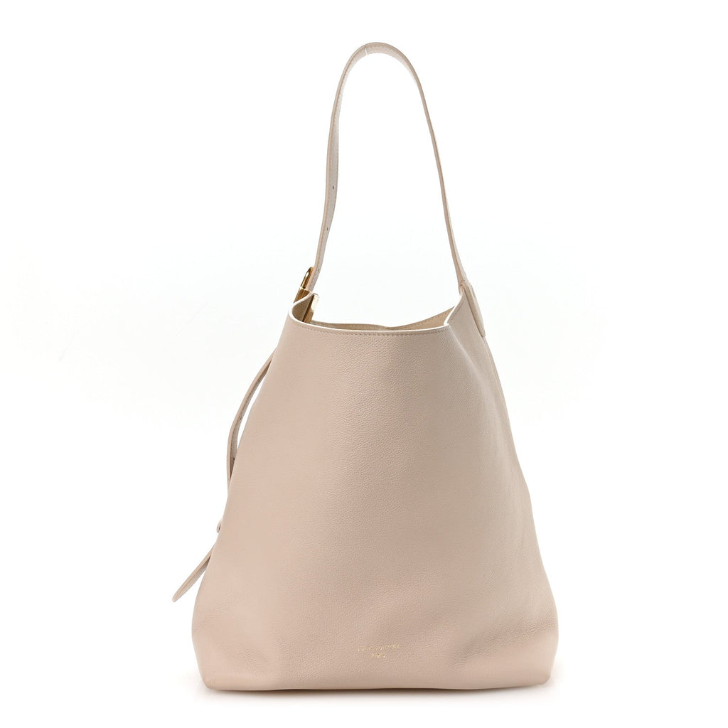 Grained Calfskin Low Key Hobo MM Limestone
