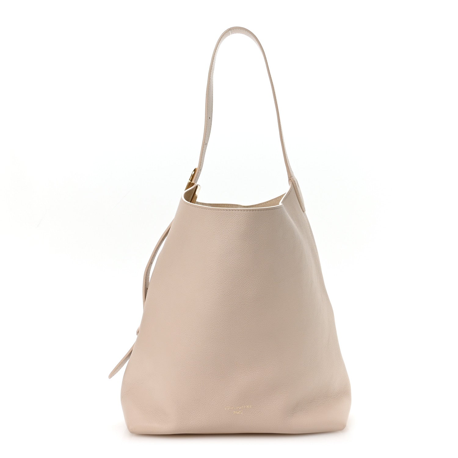 Grained Calfskin Low Key Hobo MM Limestone