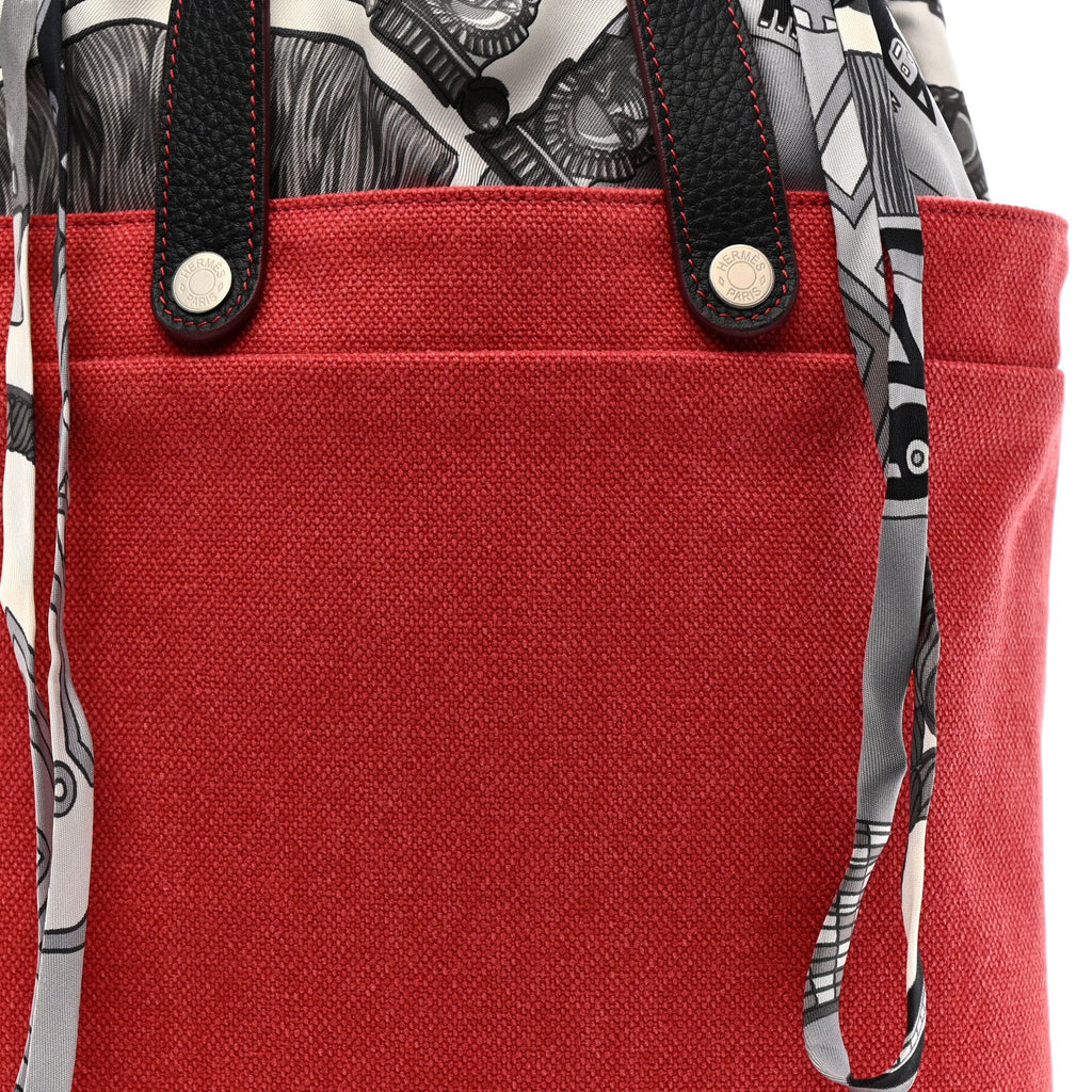Canvas Taurillon Silk Petit H Tote Multicolor