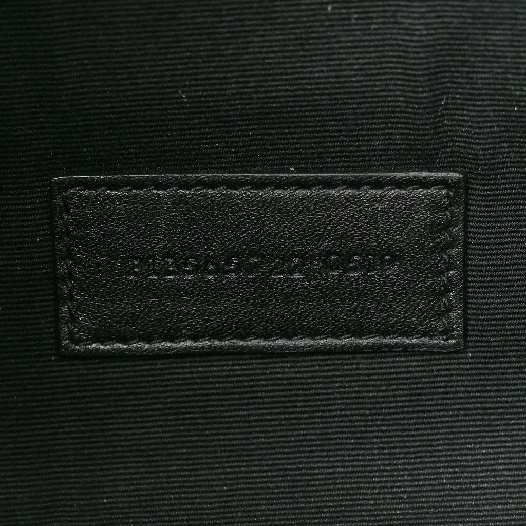 Linen Canvas Rive Gauche Zipped Pouch Black
